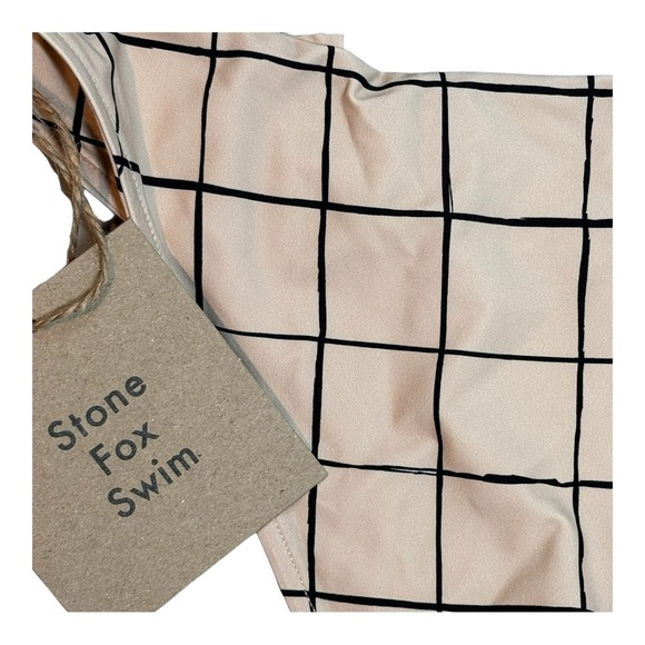 STONE FOX SWIM Azalea One Piece Swimsuit - Sand Plaid NWT - Picture 6 of 7